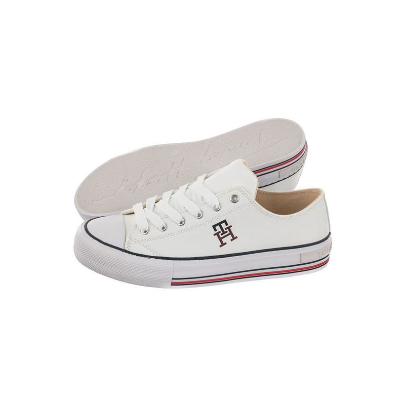 TOMMY HILFIGER - Tenis Deportivas Bassa Allacciata Niña Blanco Tommy Hilfiger