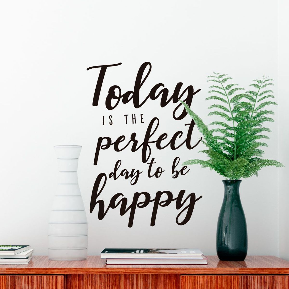 ADAZIO - Vinilo de Texto Perfect Day to Be Happy M - 68cm x 100cm (ancho x alto)