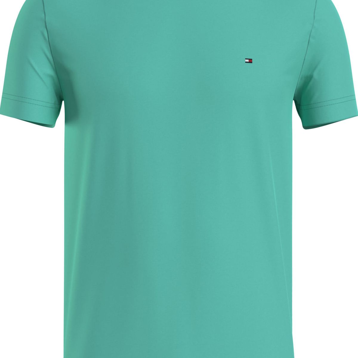 TOMMY HILFIGER - Camiseta verde essential con logo Tommy Hilfiger