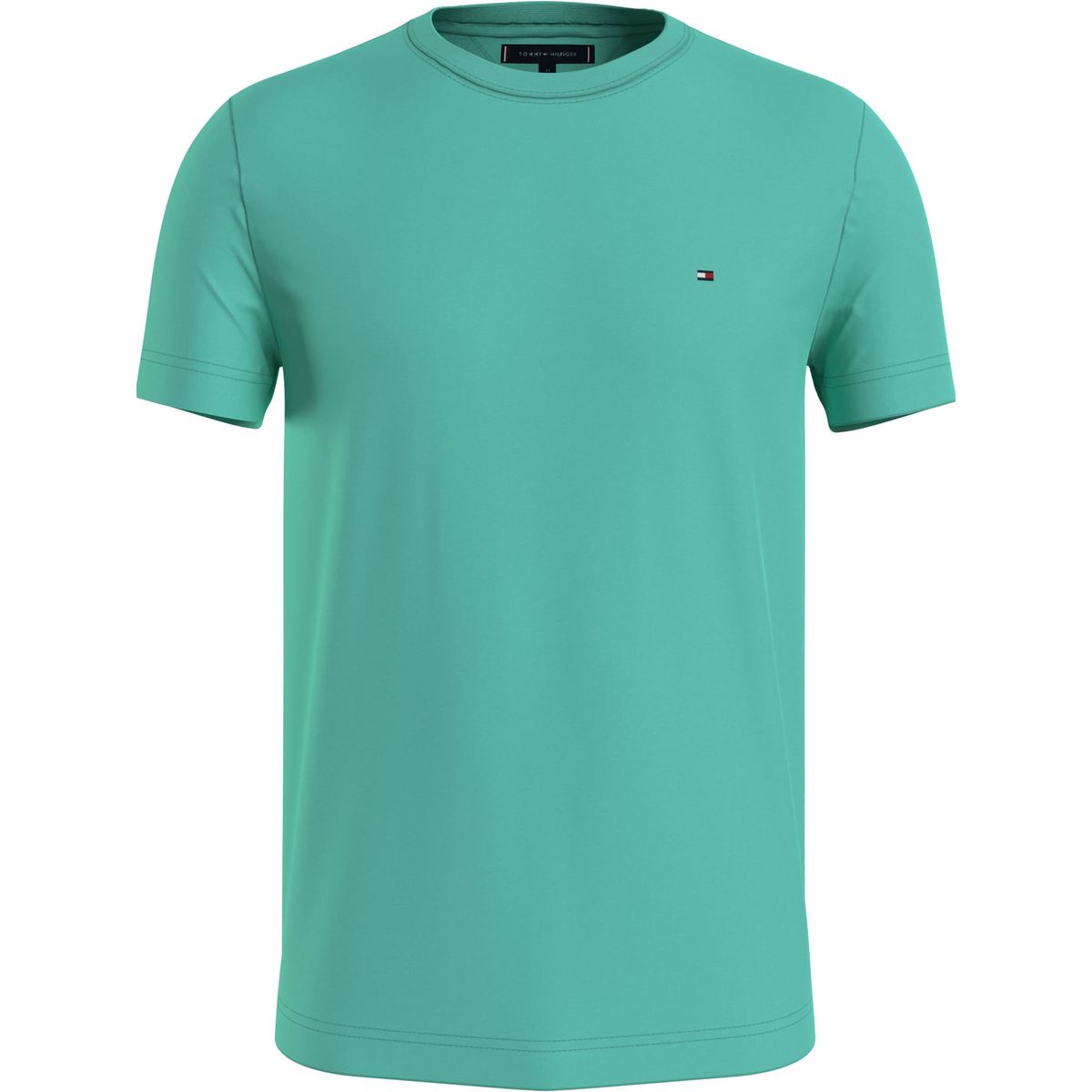 TOMMY HILFIGER - Camiseta verde essential con logo Tommy Hilfiger