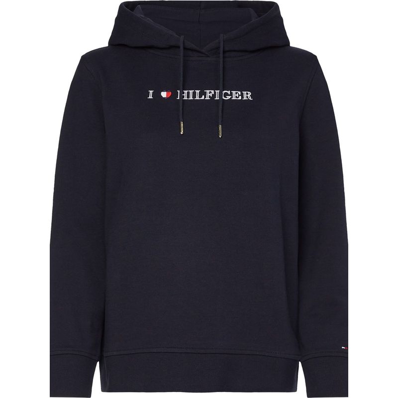 TOMMY HILFIGER - Sudadera De Capucha I Love Hilfiger Mujer Azul Tommy Hilfiger