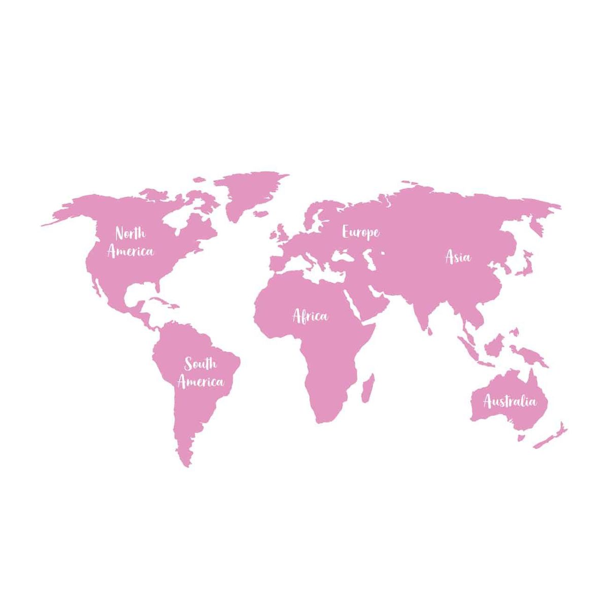 ADAZIO - Vinilo Mapamundi con Continentes S - 133cm x 75cm ancho x alto