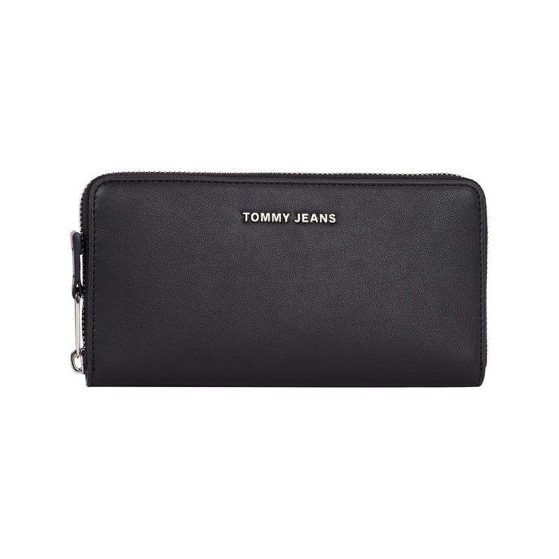 TOMMY HILFIGER - Cartera Grande Con Cierre De Cremallera Negro Tommy Hilfiger