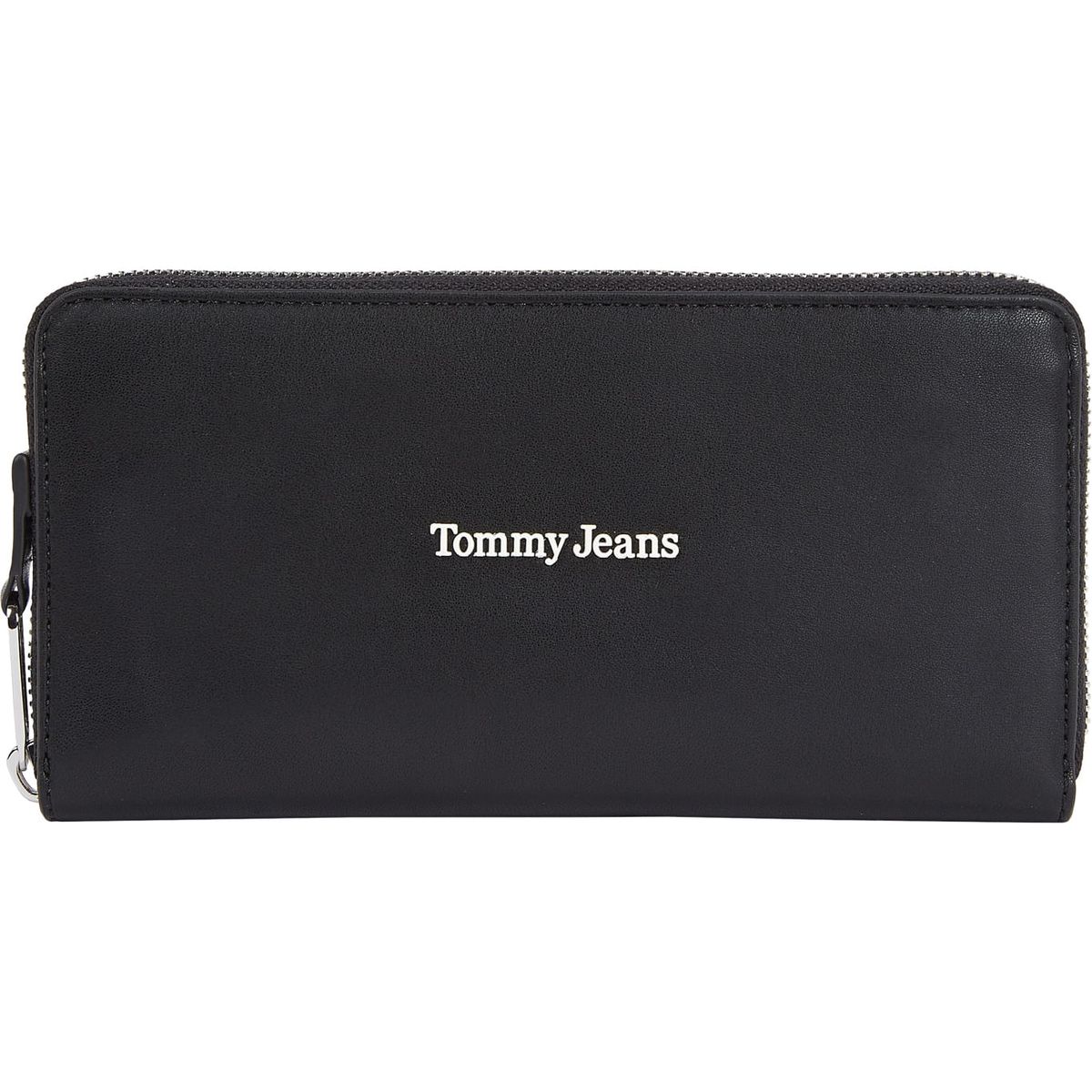 TOMMY HILFIGER - Cartera Grande Con Cremallera Y Logo Mujer Negro Tommy Hilfiger