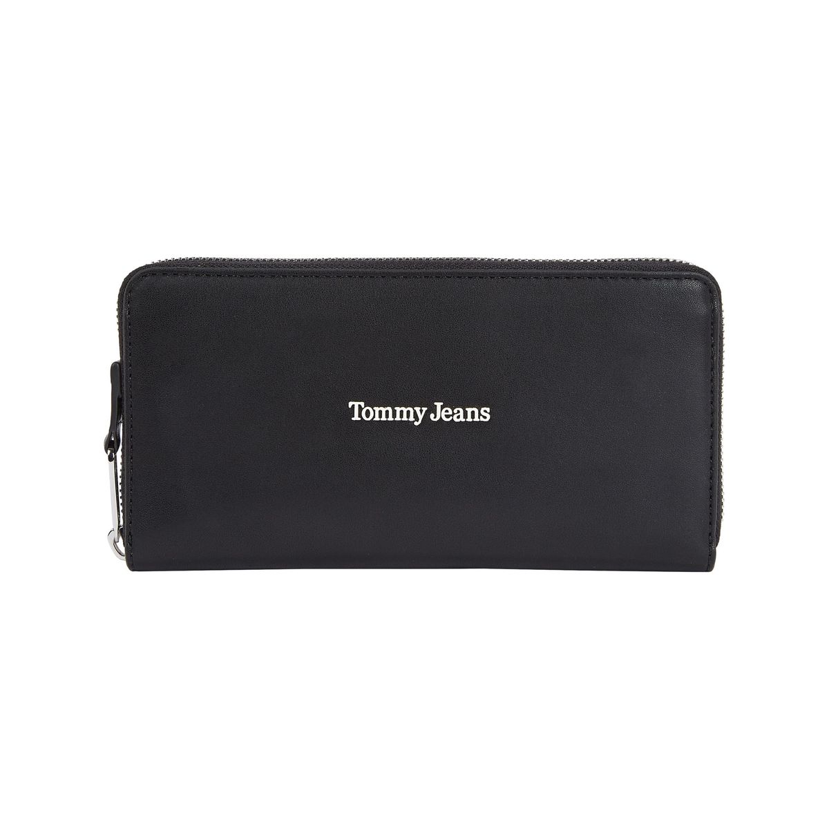 TOMMY HILFIGER - Cartera Grande Con Cremallera Y Logo Mujer Negro Tommy Hilfiger