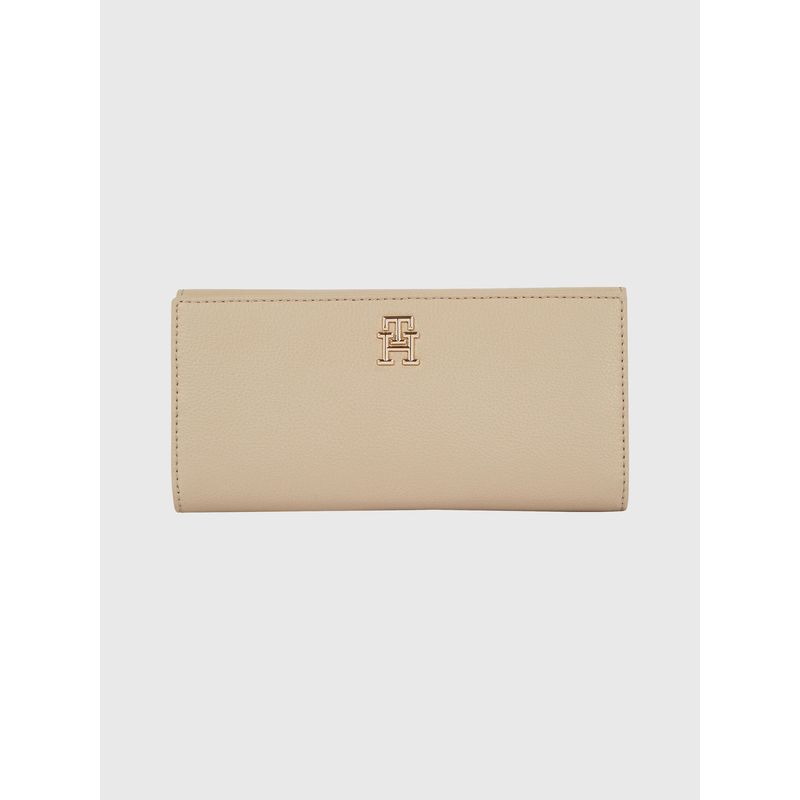 TOMMY HILFIGER - Cartera Grande Con Monograma Th Mujer Beige Tommy Hilfiger