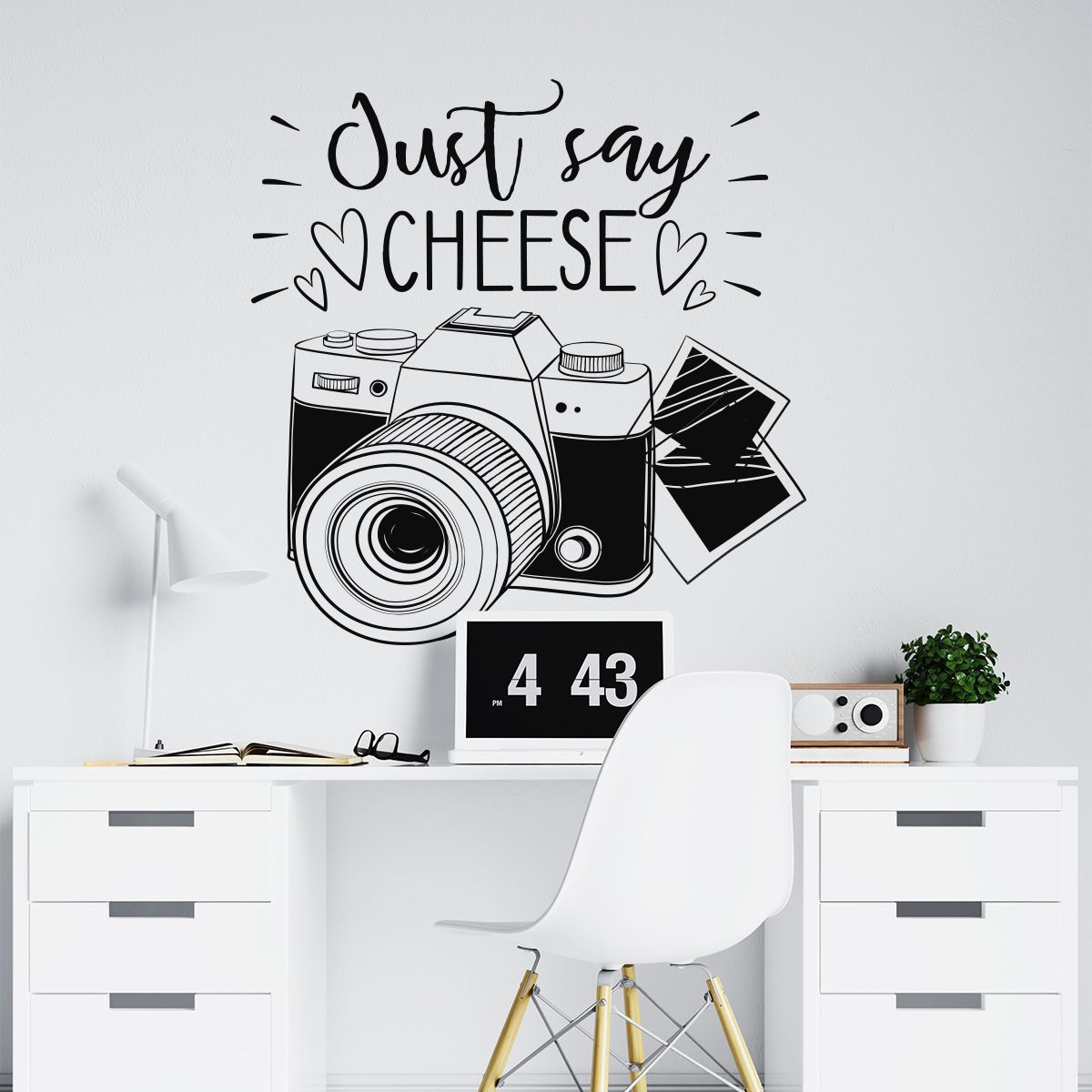 ADAZIO - Vinilo Decorativo Cámara Polaroid XS - 50cm x 50cm (ancho x alto)