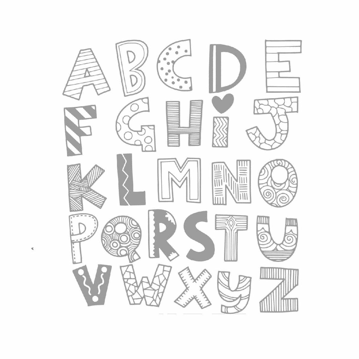 ADAZIO - Vinilo de Abecedario Infantil XL - 113cm x 130cm (ancho x alto)