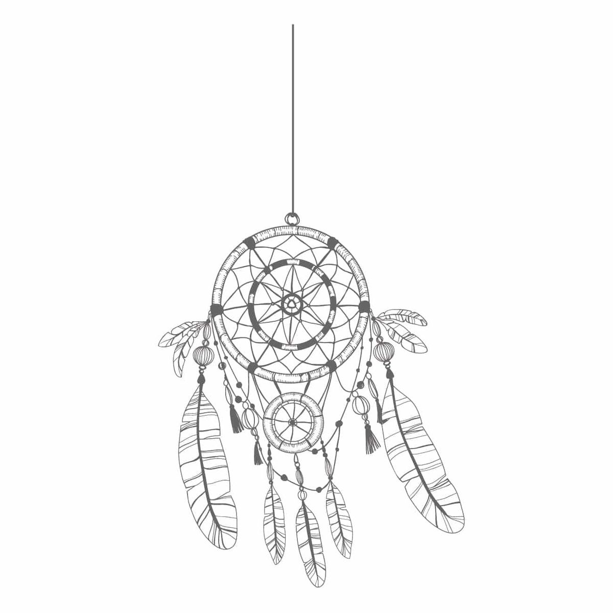 ADAZIO - Vinilo Decorativo de Atrapasueños Étnico L - 70cm x 85cm (ancho x alto)