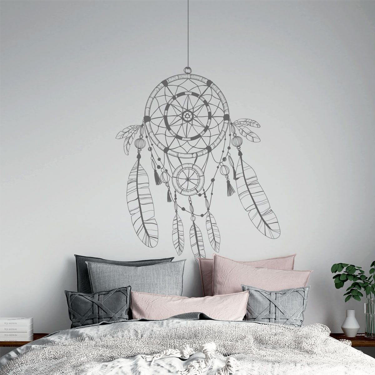 ADAZIO - Vinilo Decorativo de Atrapasueños Étnico L - 70cm x 85cm (ancho x alto)