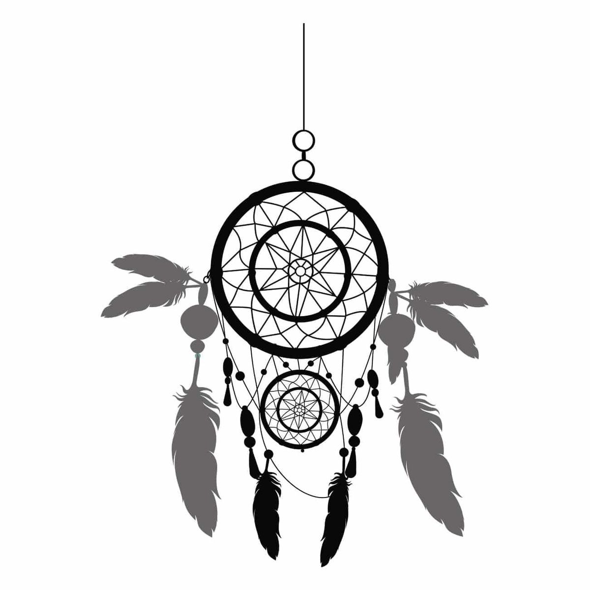 ADAZIO - Vinilo Decorativo de Atrapasueños Ojibwa M - 66cm x 75cm (ancho x alto)