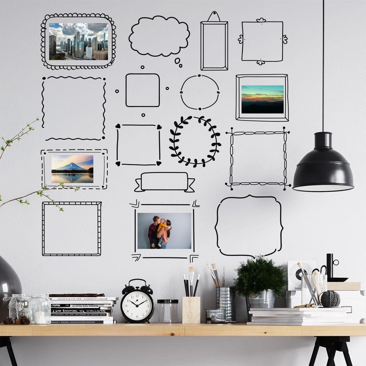 ADAZIO - Vinilo Decorativo de Marcos Fotográficos M - 110cm x 110cm (ancho x alto)