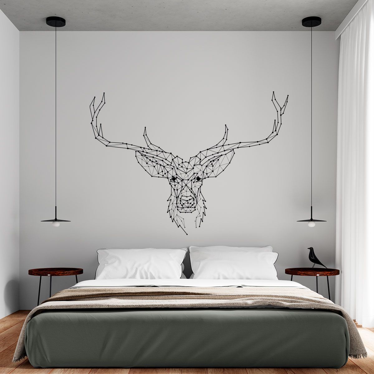 ADAZIO - Vinilo Decorativo Geométrico Caribu XS - 55cm x 40cm (ancho x alto)