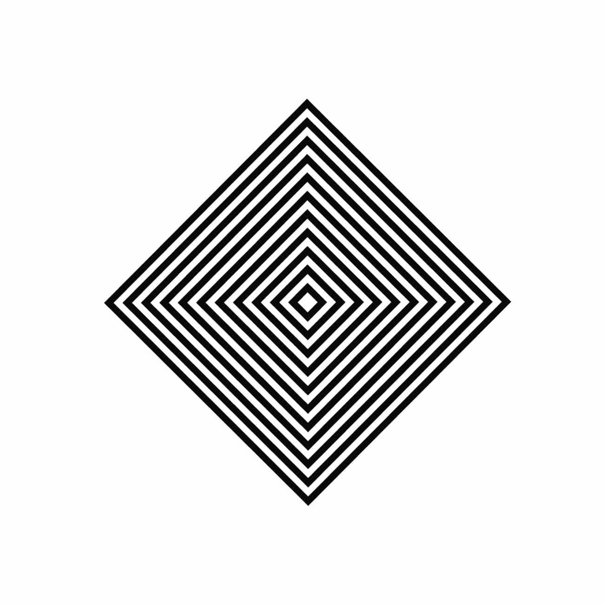 ADAZIO - Vinilo Decorativo Geométrico Monocromo XL - 135cm x 135cm (ancho x alto)