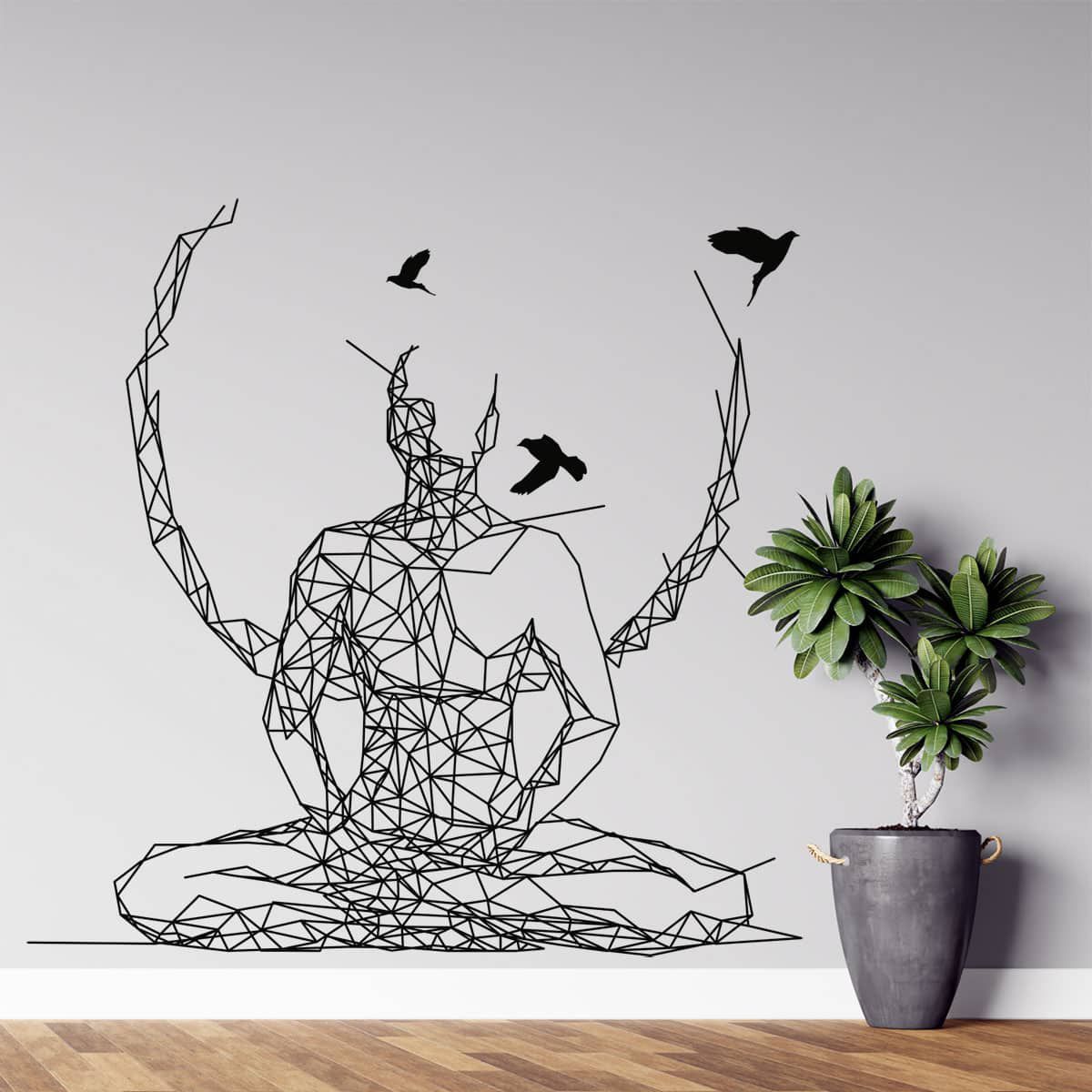 ADAZIO - Vinilo Decorativo Geométrico Yoga L - 140cm x 133cm (ancho x alto)