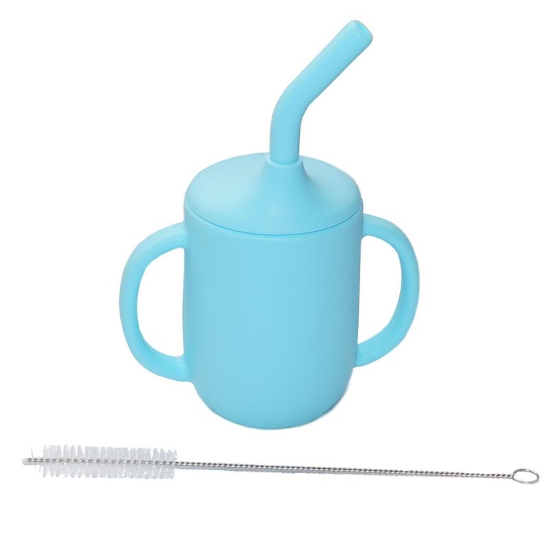 ENFANT'ASY - Vaso Pitillo Silicona Bebés Taza Entrenamiento Con Cepillo