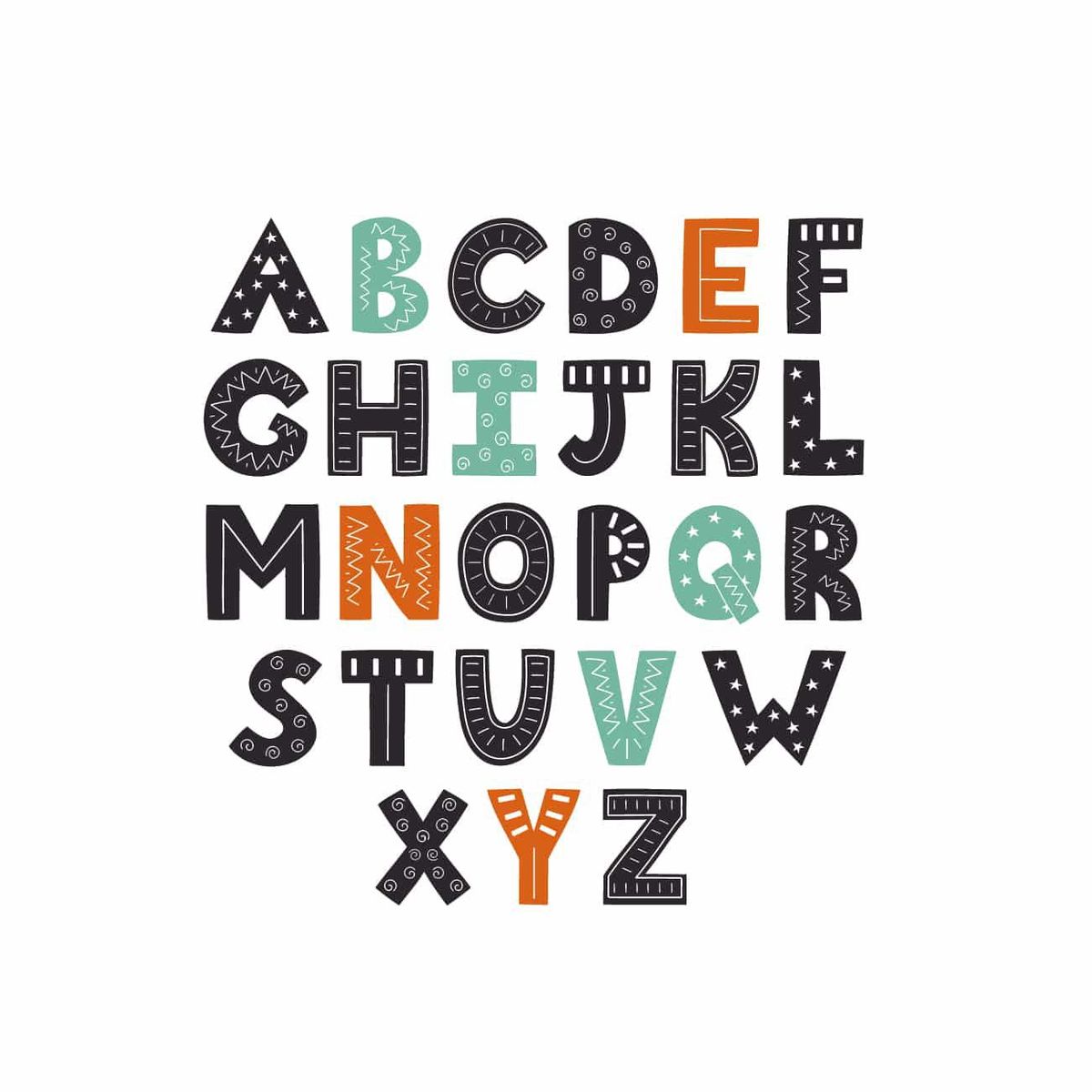 ADAZIO - Vinilo Infantil de Abecedario XL - 125cm x 130cm ancho x alto