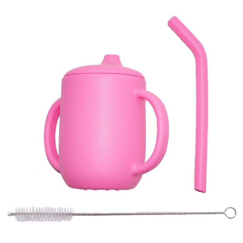 ENFANT'ASY - Vaso Pitillo Silicona Bebés Taza Entrenamiento Con Cepillo