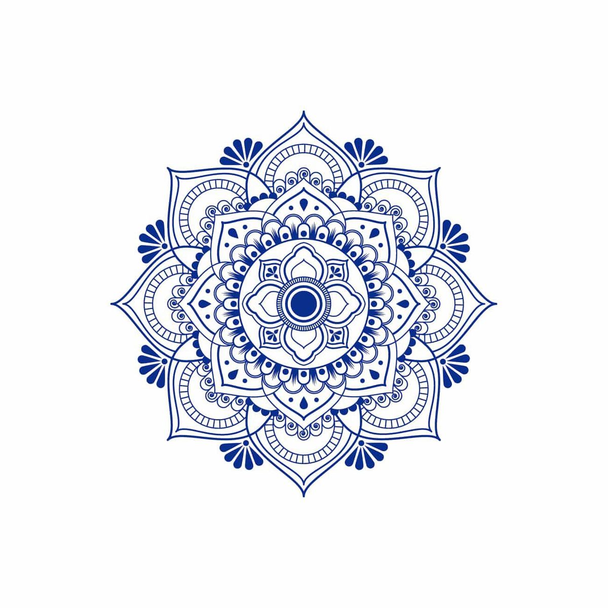 ADAZIO - Vinilo Decorativo Lotus Mandala XS - 50cm x 50cm (ancho x alto)