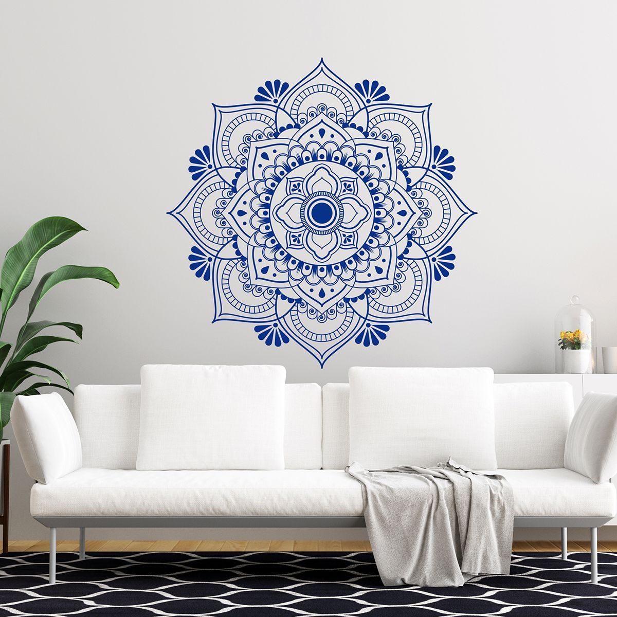 ADAZIO - Vinilo Decorativo Lotus Mandala XS - 50cm x 50cm (ancho x alto)
