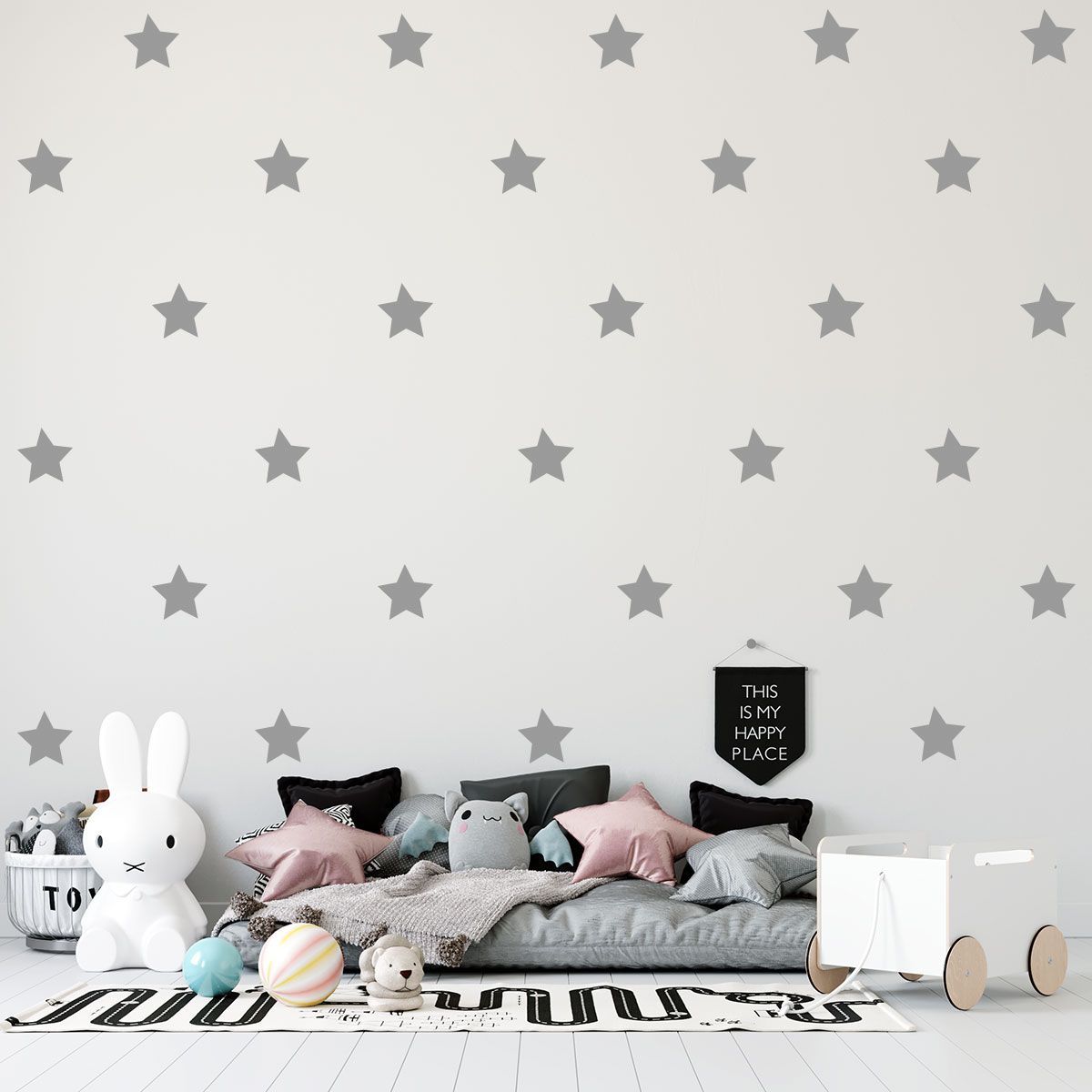 ADAZIO - Vinilo Decorativo Patrón de Estrellas L - 250cm x 250cm (ancho x alto)
