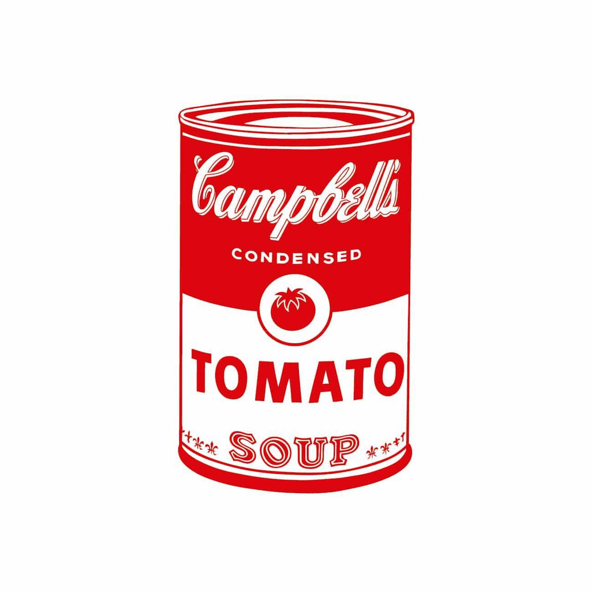 ADAZIO - Vinilo Decorativo Pop Art Campbell's XL - 78cm x 130cm (ancho x alto)