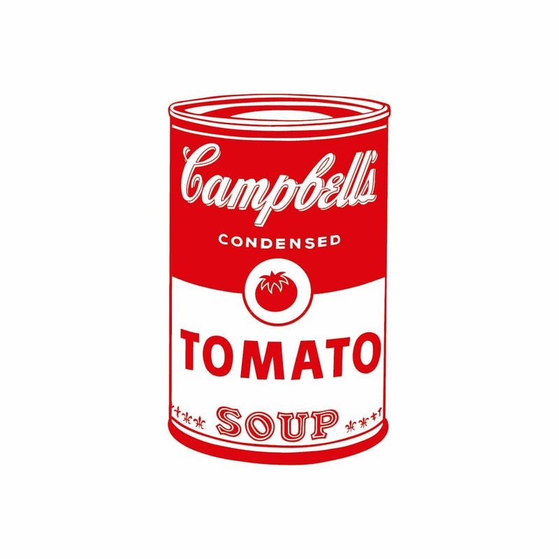 ADAZIO - Vinilo Decorativo Pop Art Campbell's L - 66cm x 110cm (ancho x alto)