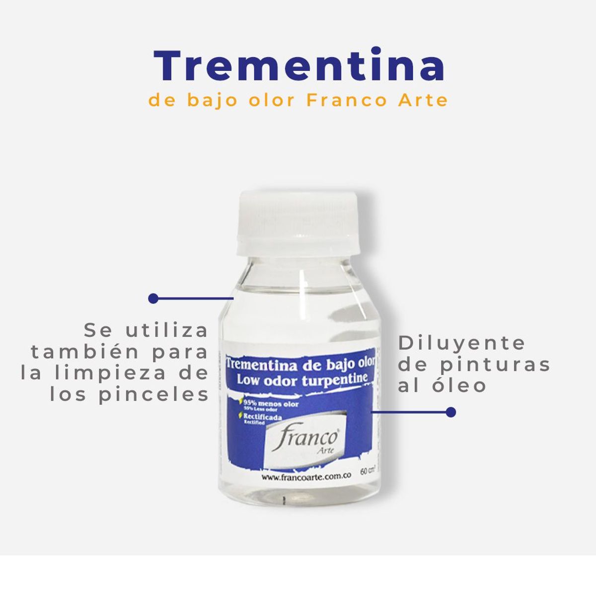 FRANCO ARTE - Trementina De Bajo Olor Franco Arte 60ml