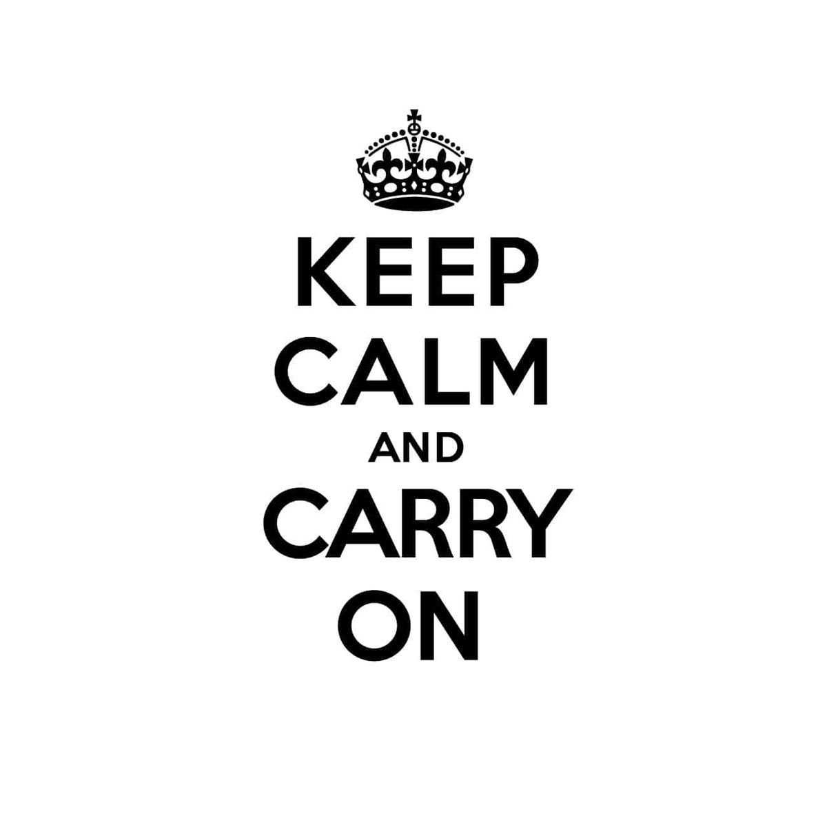 ADAZIO - Vinilo Decorativo de Texto KEEP CALM S - 42cm x 75cm (ancho x alto)