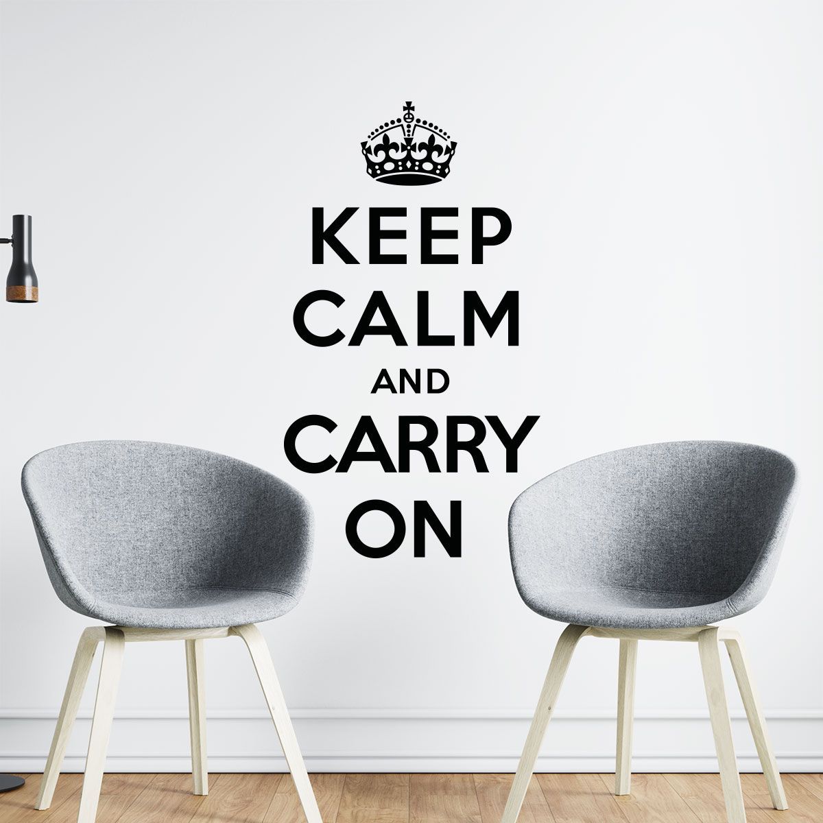 ADAZIO - Vinilo Decorativo de Texto KEEP CALM M - 53cm x 95cm (ancho x alto)