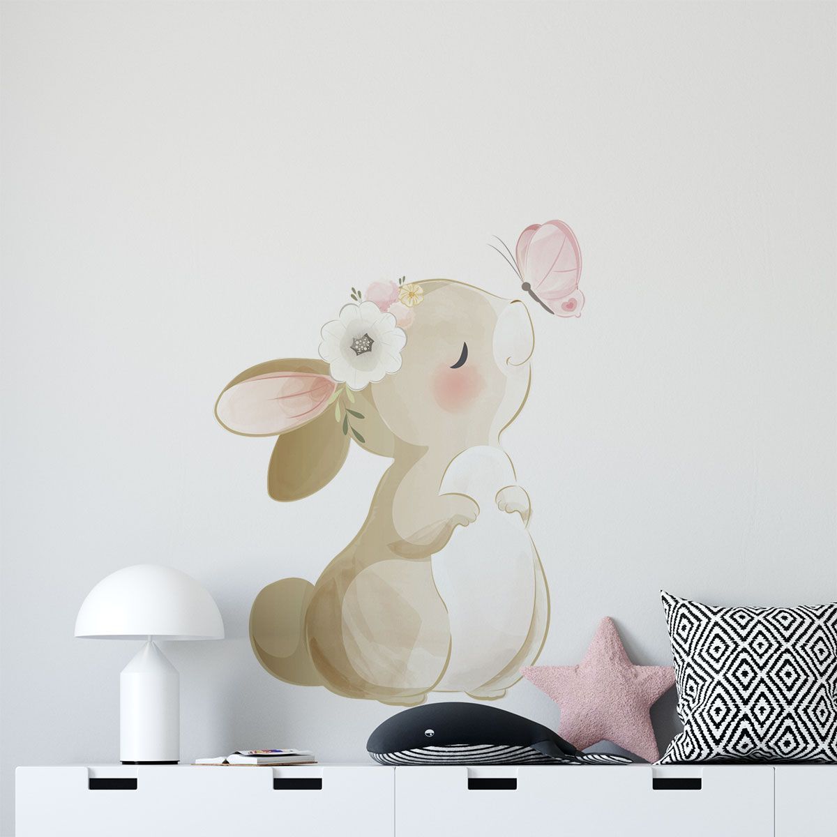 ADAZIO - Vinilo Decorativo de Coneja Infantil M - 76cm x 100cm (ancho x alto)