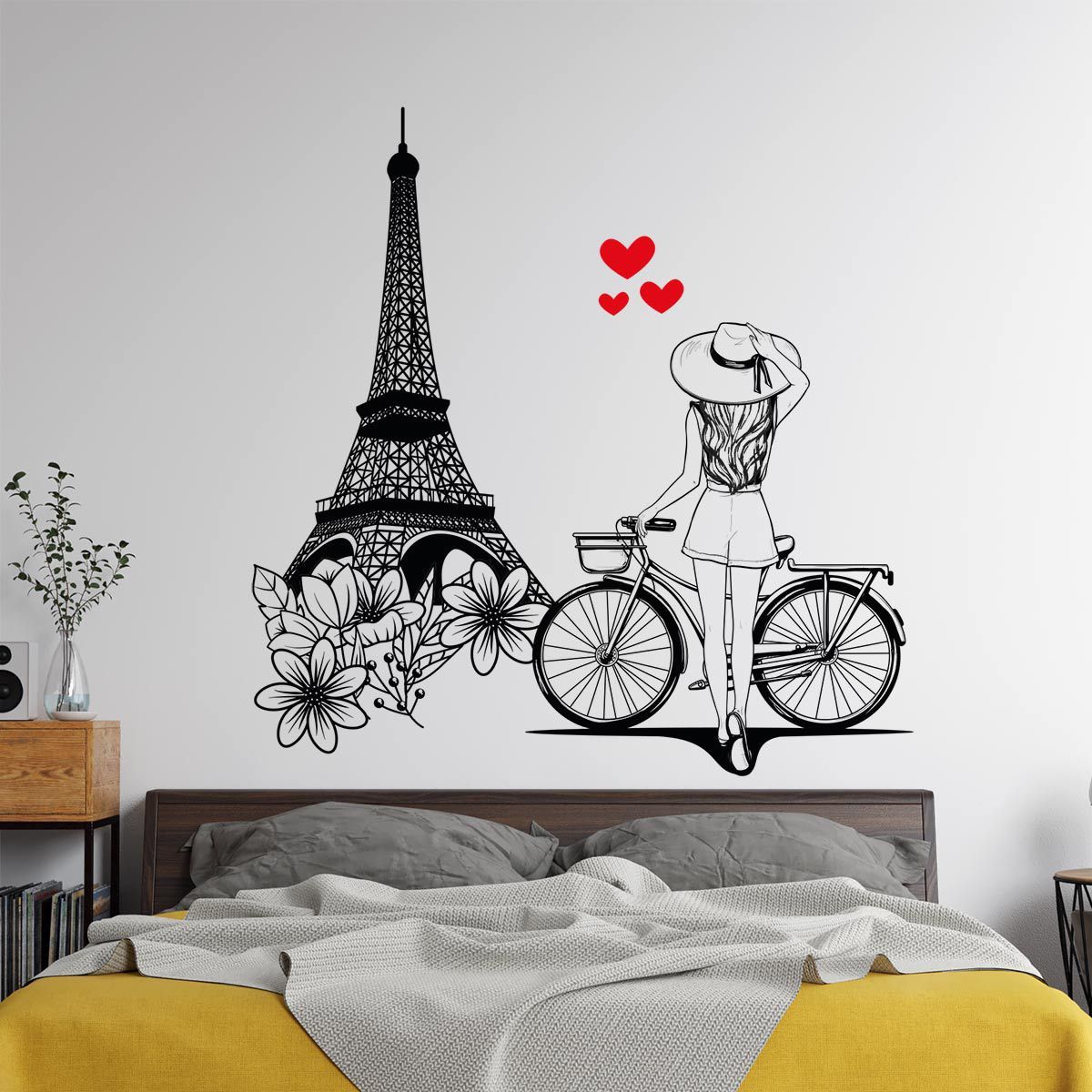 ADAZIO - Vinilo Decorativo de Torre Eiffel XL - 140cm x 142cm (ancho x alto)