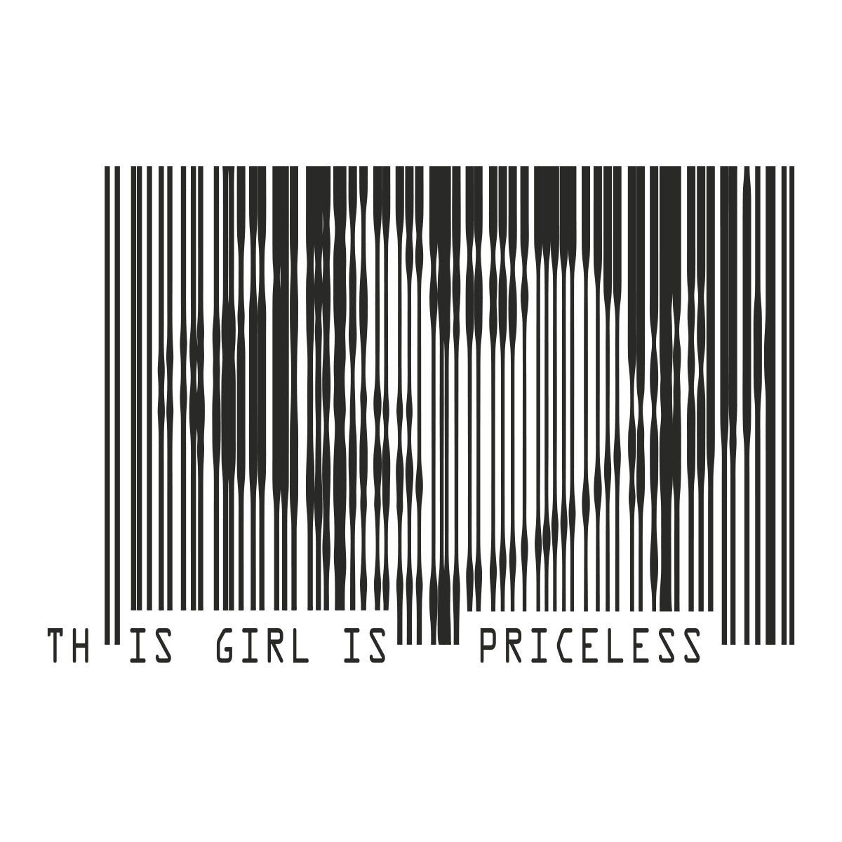 ADAZIO - Vinilo Chica en Código de Barras S - 78cm x 52cm ancho x alto