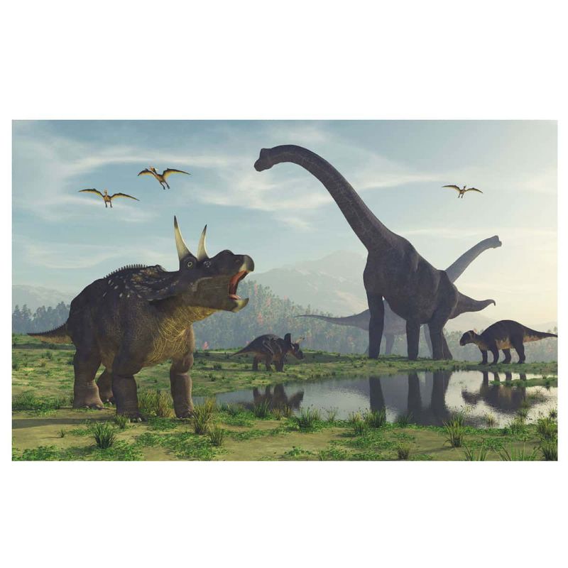 ADAZIO - Vinilo Dinosaurios Era Mesozoica M - 145cm x 90cm (ancho x alto)