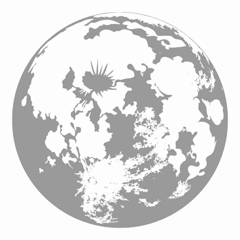 ADAZIO - Vinilo Decorativo de la Luna M - 100cm x 100cm (ancho x alto)