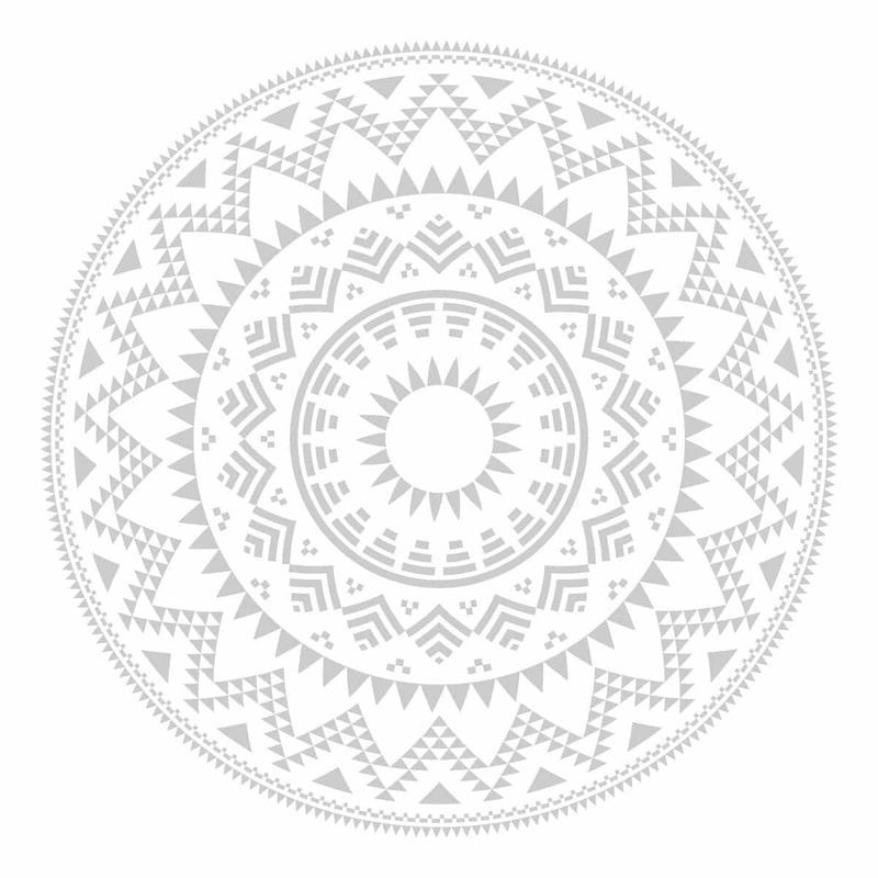 ADAZIO - Vinilo Decorativo de Mandala Chennai M - 100cm x 100cm (ancho x alto)