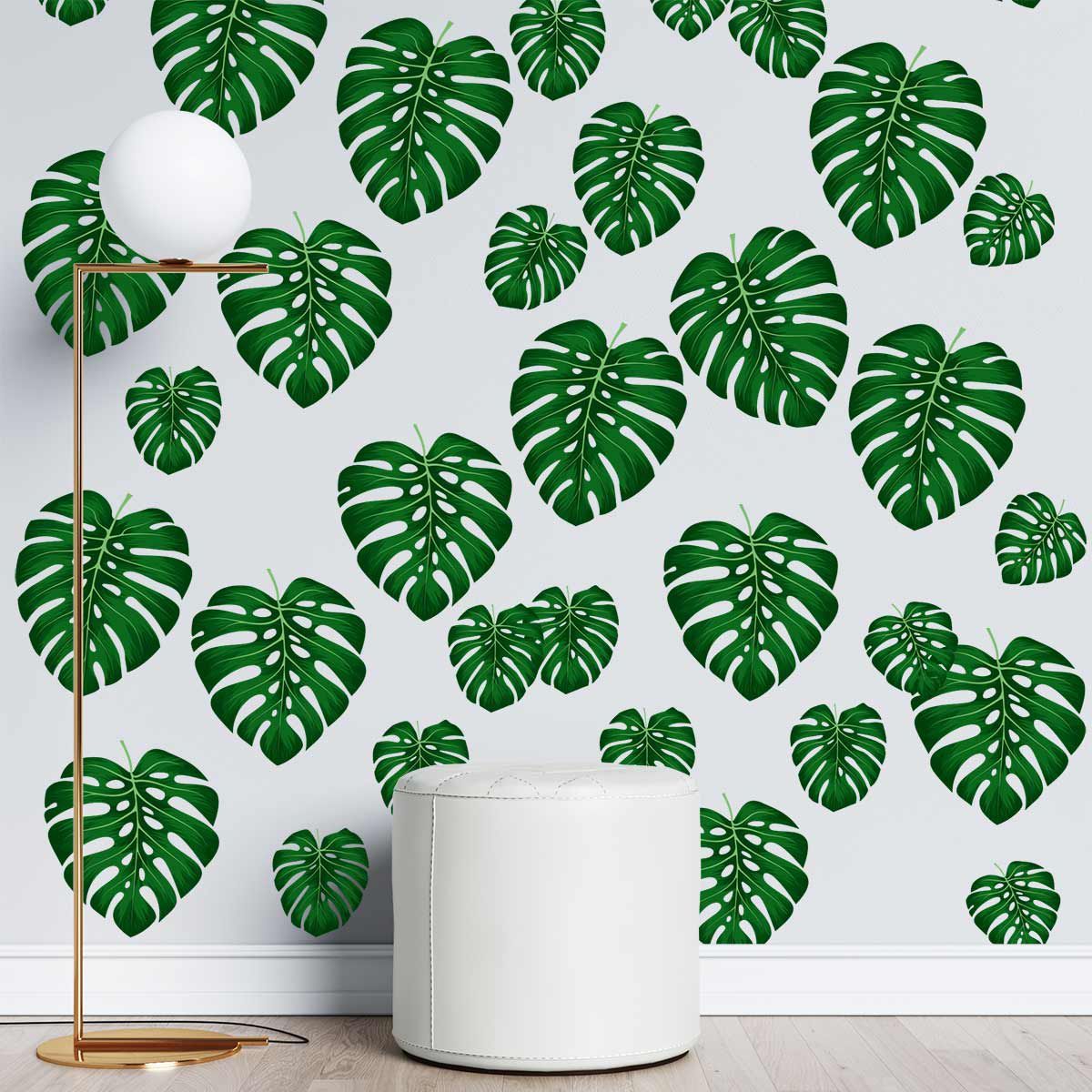 ADAZIO - Vinilo Decorativo Floral Monstera XL - 235cm x 235cm ancho x alto