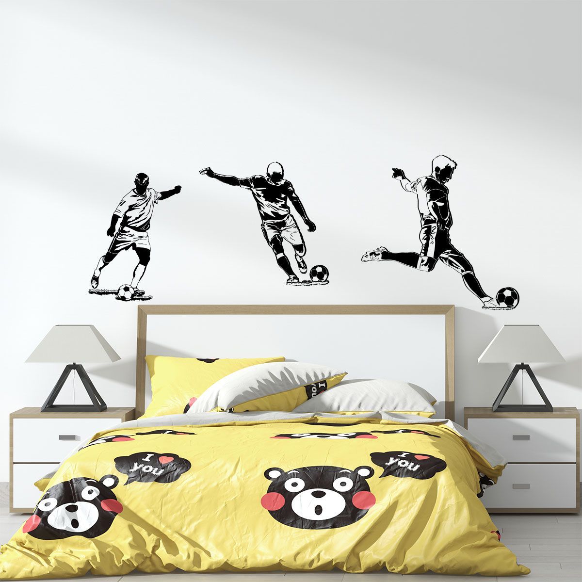 ADAZIO - Vinilo Infantil de futbolistas S - 120cm x 43cm (ancho x alto)