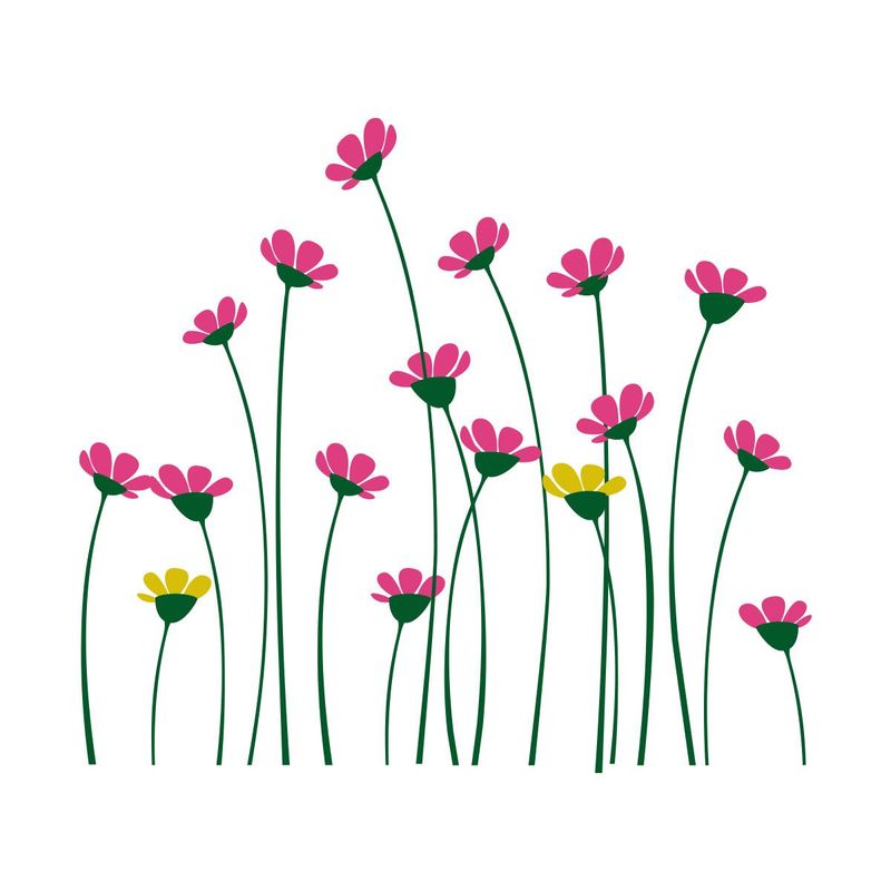 ADAZIO - Vinilo Infantil de Flores Coloridas XS - 80cm x 72cm (ancho x alto)