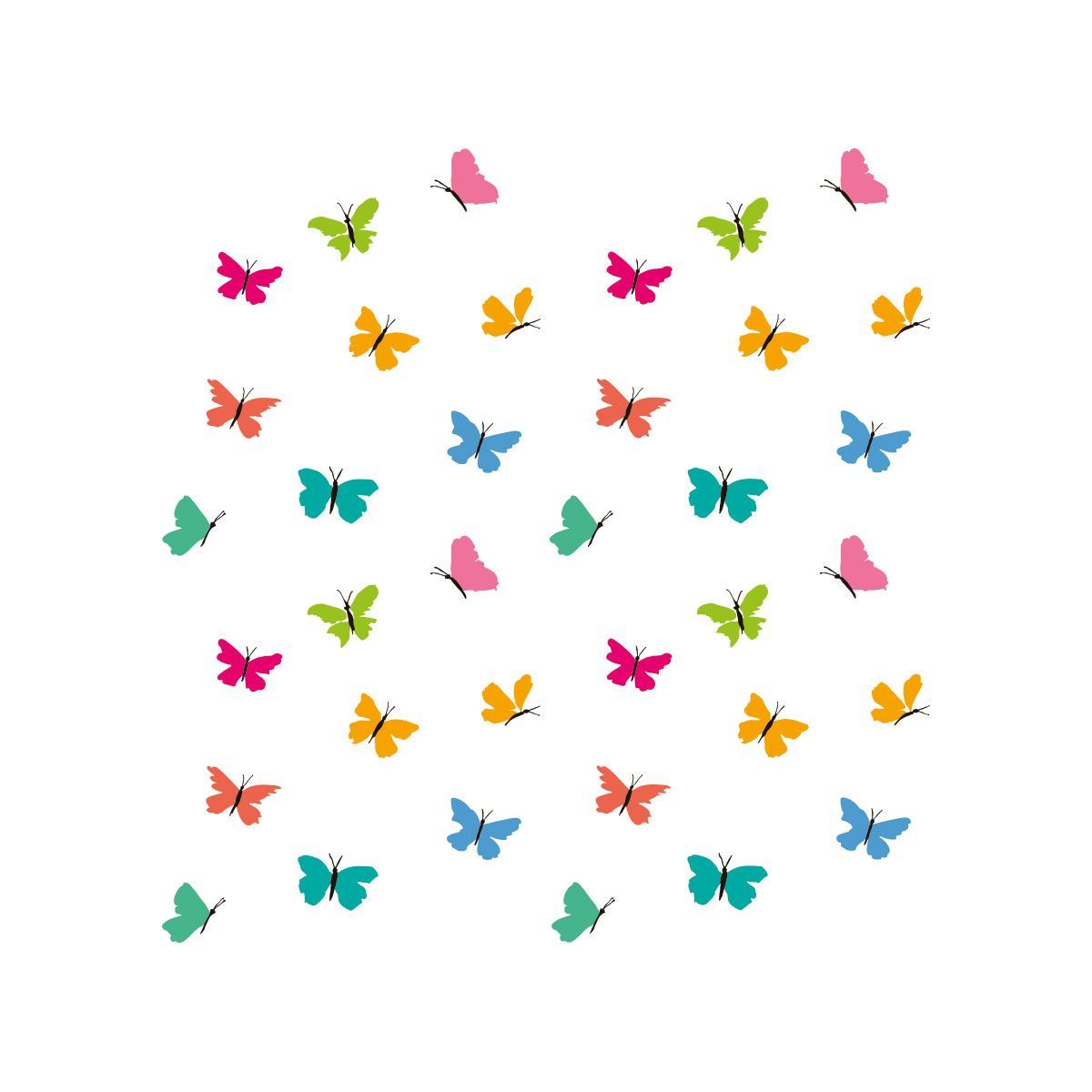 ADAZIO - Vinilo Infantil de Mariposas XS - 100cm x 100cm ancho x alto
