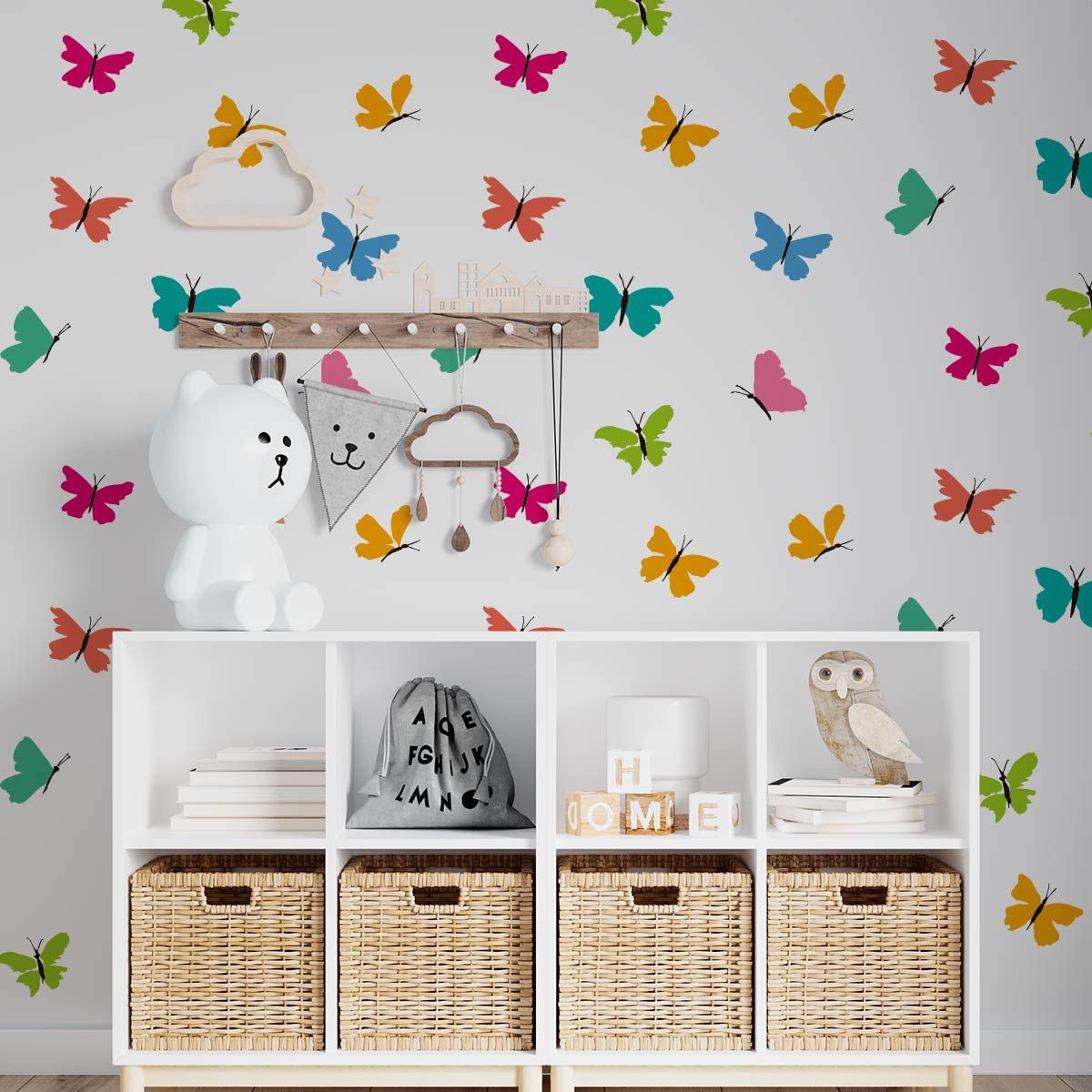 ADAZIO - Vinilo Infantil de Mariposas XS - 100cm x 100cm ancho x alto