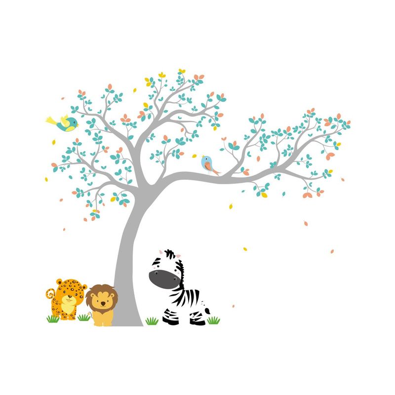 ADAZIO - Vinilo Infantil Árbol de Amelí L - 188cm x 160cm (ancho x alto)