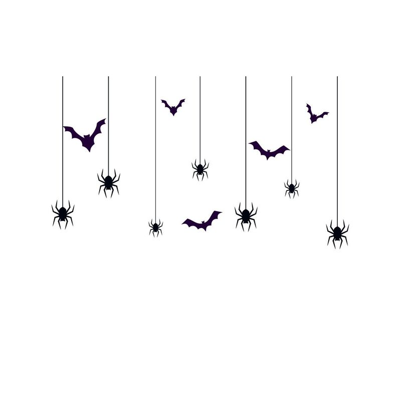 ADAZIO - Vinilo de Halloween Arañas y Murciélagos