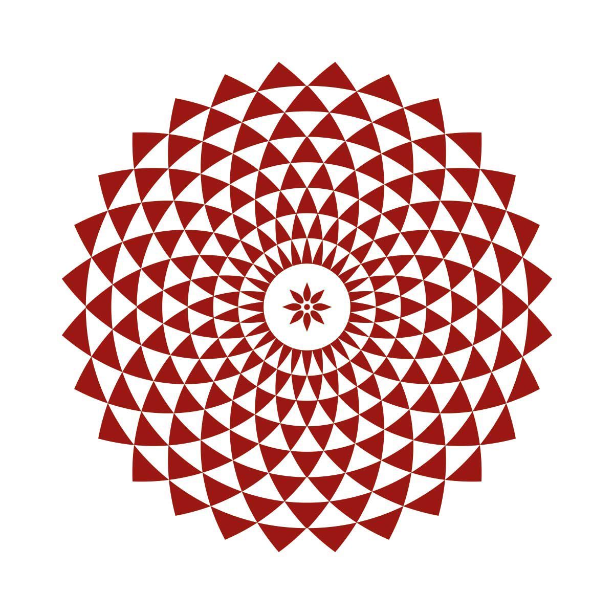 ADAZIO - Vinilo Adhesivo Optic Mandala XS - 50cm x 50cm (ancho x alto)