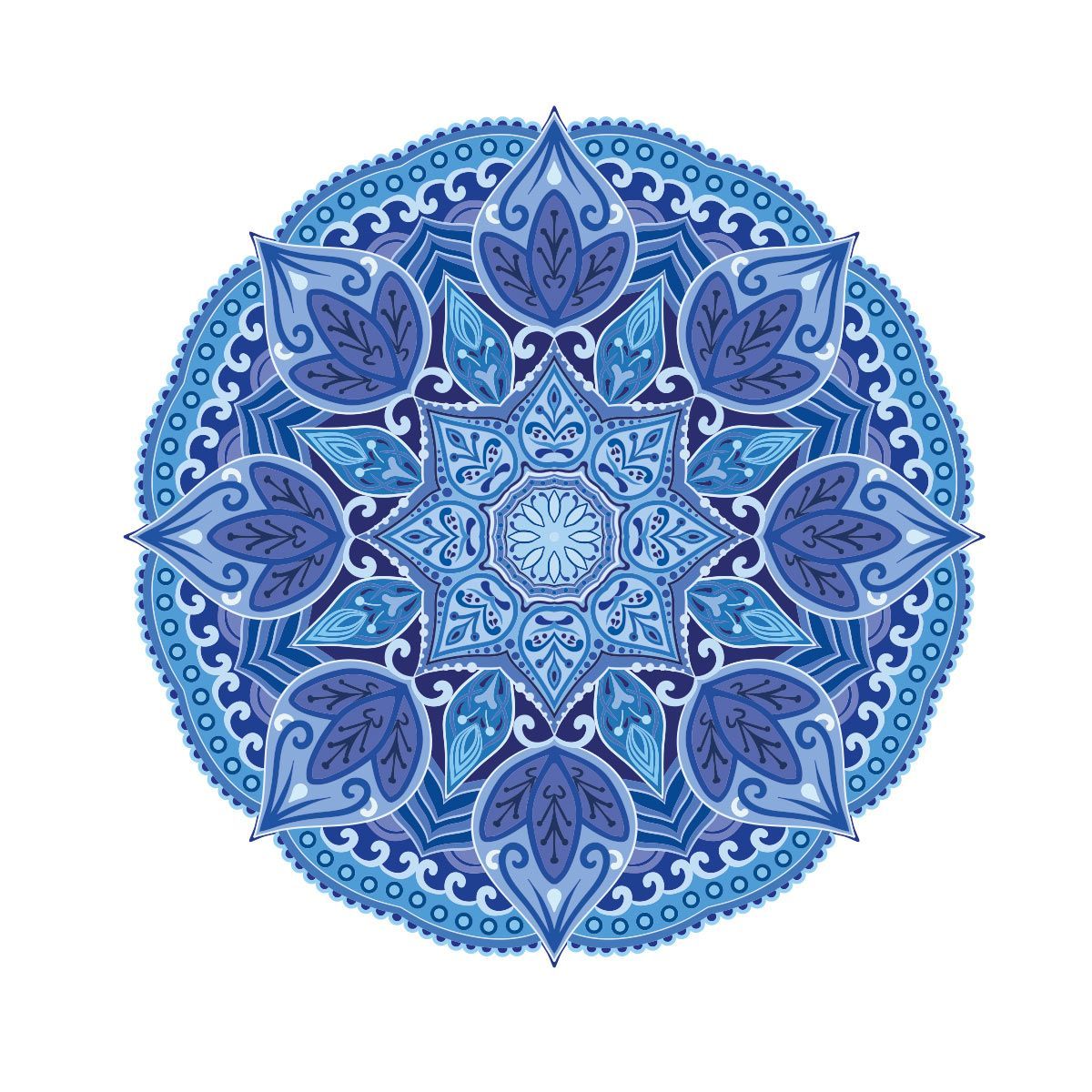 ADAZIO - Vinilo Adhesivo Jodhpur Mandala L - 120cm x 120cm (ancho x alto)