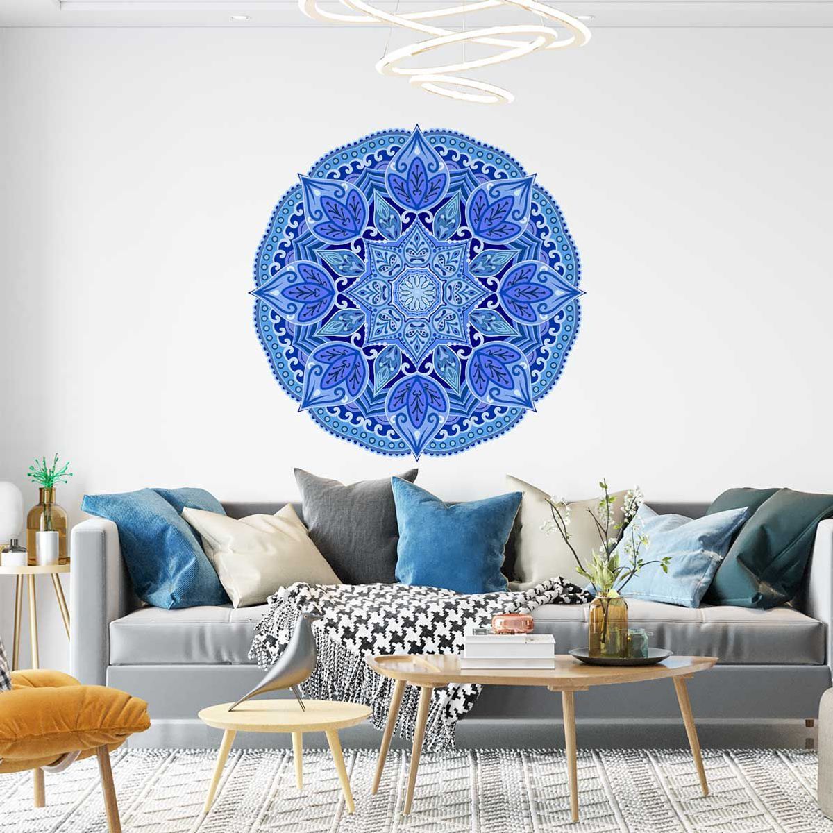 ADAZIO - Vinilo Adhesivo Jodhpur Mandala L - 120cm x 120cm (ancho x alto)