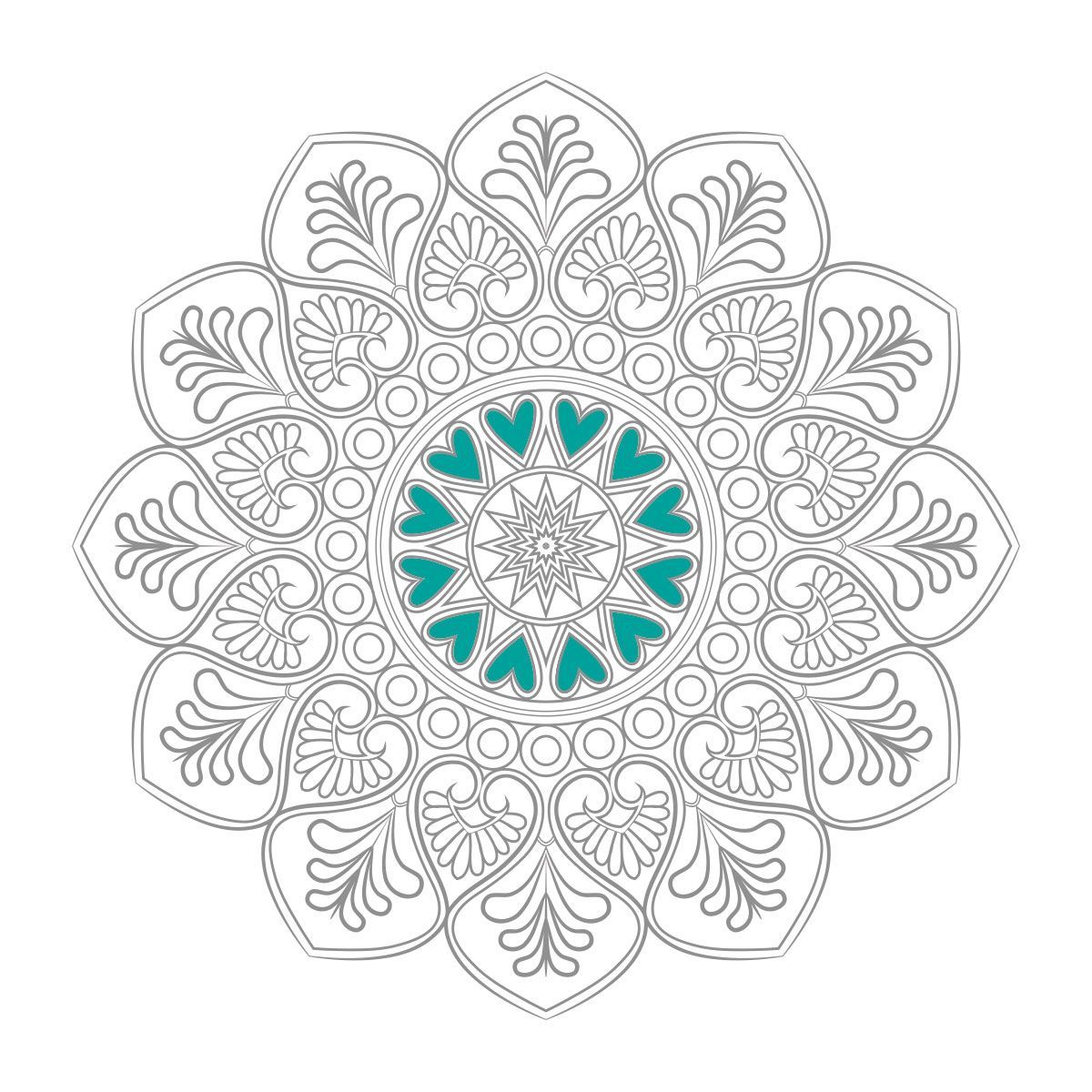 ADAZIO - Vinilo Decorativo de Mandala Kanpur S - 80cm x 80cm (ancho x alto)