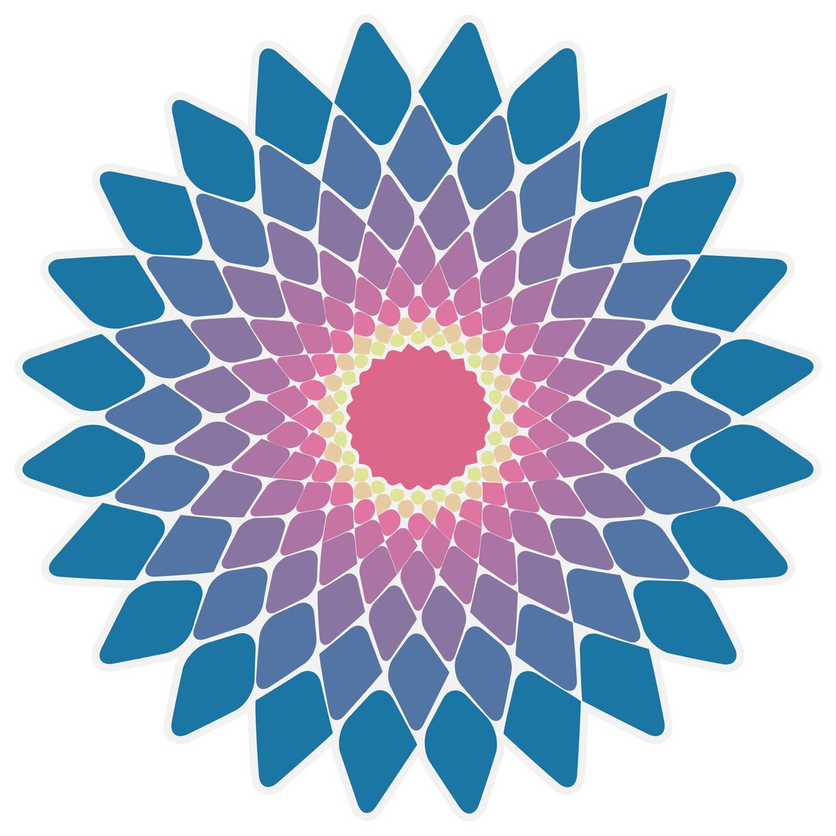 ADAZIO - Vinilo de Mandala Multicolor M - 100cm x 100cm ancho x alto