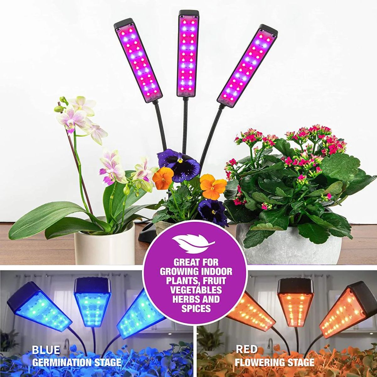 GENERICO - Lampara Led Para Plantas Matas De Cultivo En Interiores