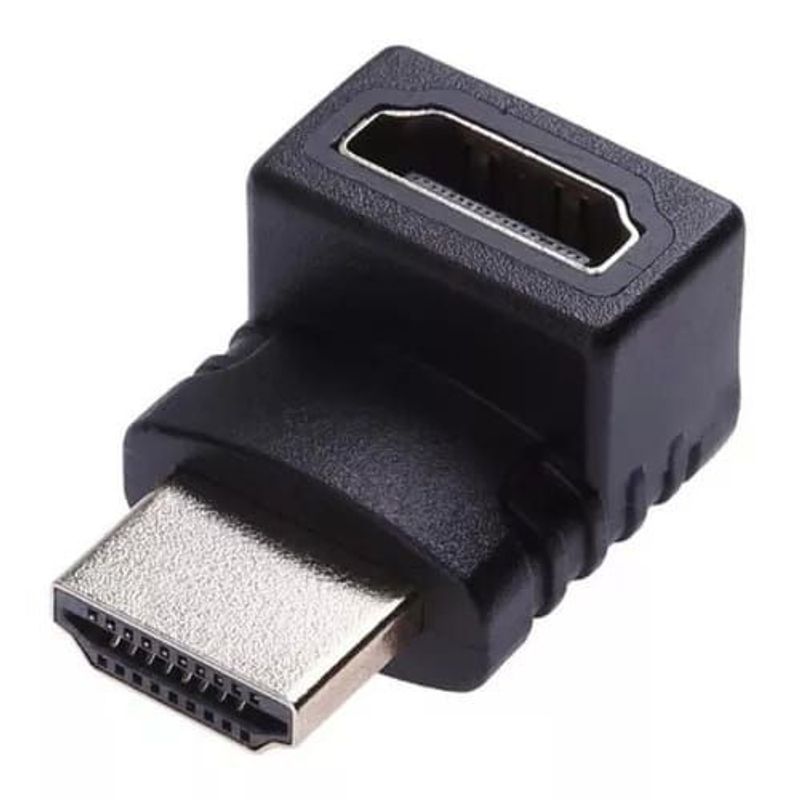 GENERICO - Codo Hdmi Macho Hembra L Union Curva Hd Adaptador